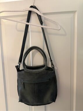 Latico Dalton Leather Tote/Crossbody Bag - Grey Moss Herringbone